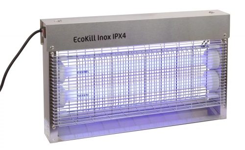 Elektrická mucholapka 2x15W EcoKill Inox IPX4